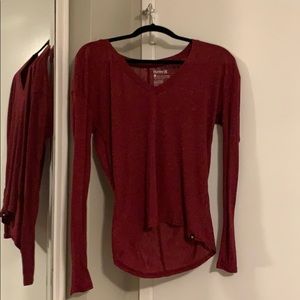A red light sleeve long T-shirt